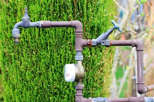 Watermeters en kranen verminderen de waterdruk