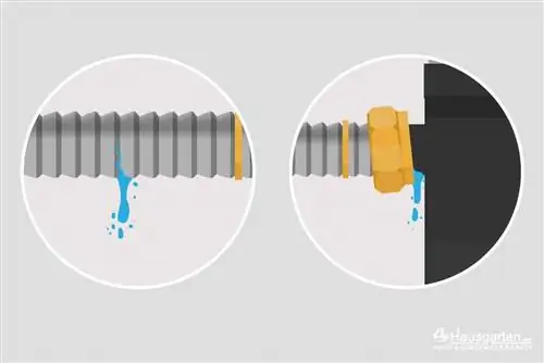 L'acquedotto domestico non preleva acqua perché il tubo perde