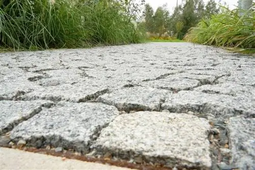 Verwijder cement van straatstenen