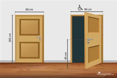 Appartamento senza barriere: dimensioni della porta