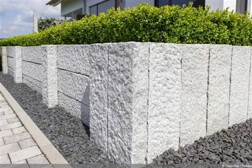 Granite steles as a wall