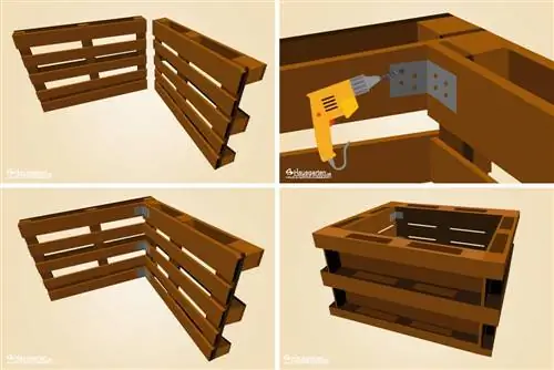 Raised bed made of Euro pallets - DIY instructions