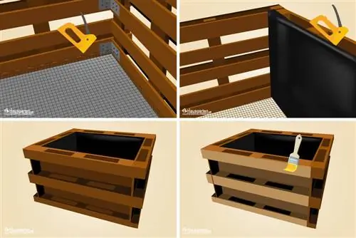 Verhoogd bed gemaakt van Europallets - DIY-instructies