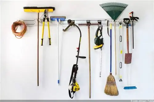 Hang up garden tools