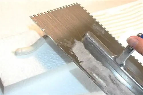 Glue Styrofoam strips