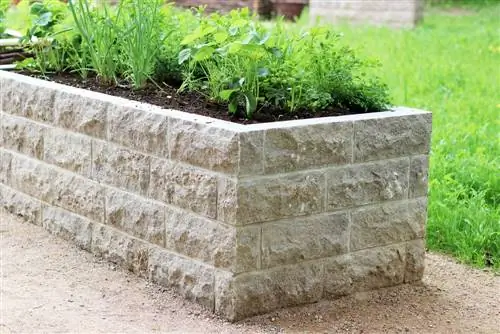 Concrete raised bed