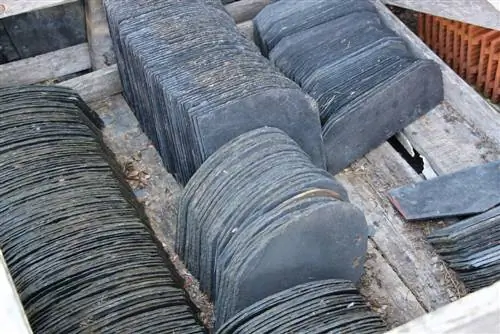 Slate vuas - ru tsev shingles