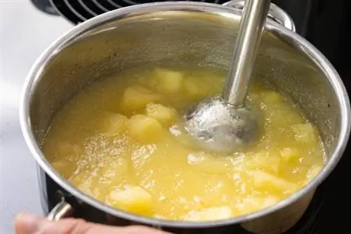 Cook down applesauce