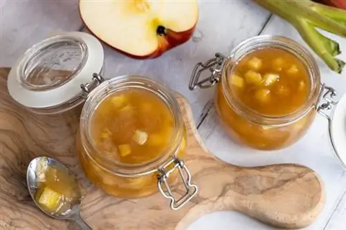 Apple rhubarb jam