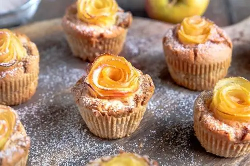 Muffin pomme rose