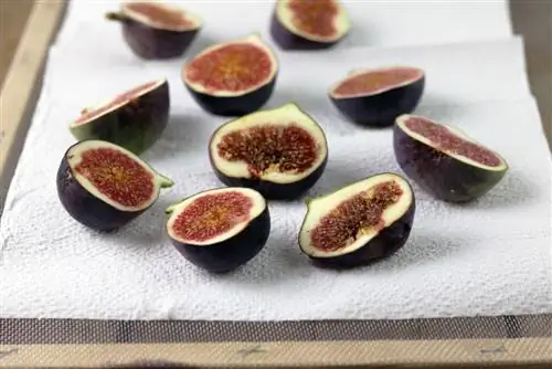 Dry halved figs