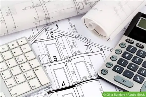 Calculate floor area number - building plan and calculator