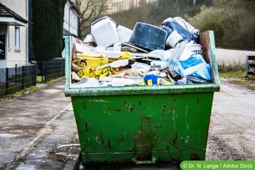 Garbage containers on street